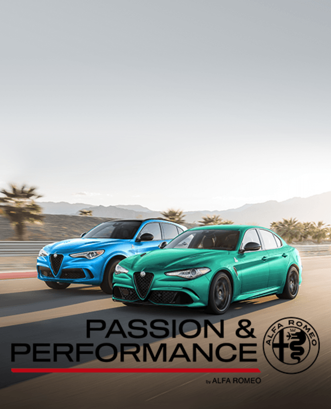 Parked blue 2023 Alfa Romeo Tonale hybrid SUV at an angle