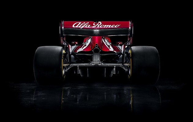 Rear view of the 2019 Alfa Romeo C38