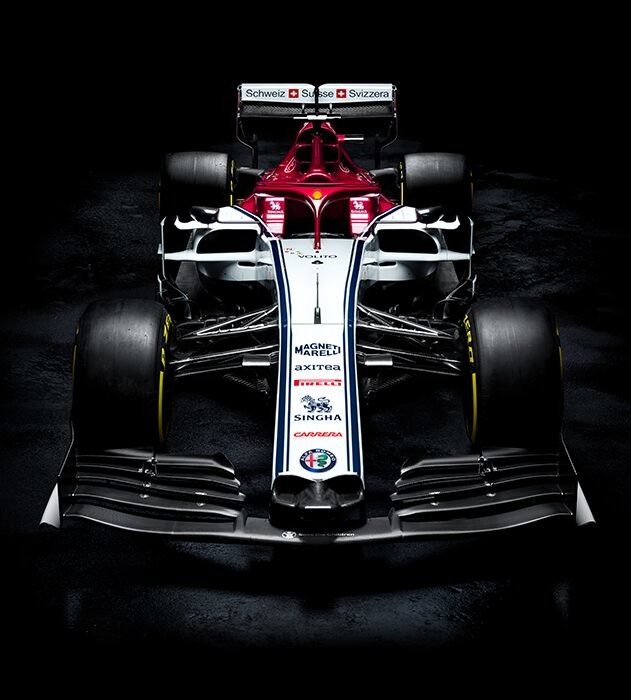 Top-down view of the 2019 Alfa Romeo C38