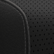 Premium quilted Nappa leather-faced with perforated inserts - Black