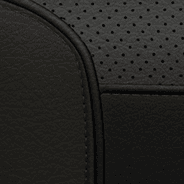 Nappa leather-faced with perforated inserts – Black