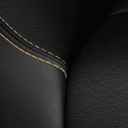 Nappa leather-faced – Black with Caramel accent stitching with embroidered S logo