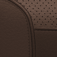 Nappa leather-faced with perforated inserts – Deep Mocha