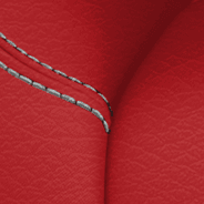 Nappa leather-faced with perforated inserts – Rodeo Red with Diesel Grey accent stitching and embroidered S logo