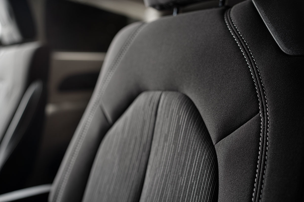 Close up of a seat of the 2022 Chrysler Grand Caravan