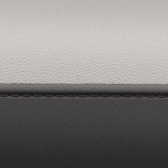 Leather-faced with perforated insert – Two-tone Alloy/Toffee with Toffee accent stitching