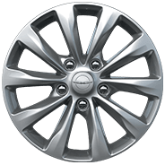 17-inch 10-spoke Tech Silver aluminum
