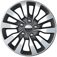 17-inch polished aluminum