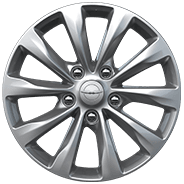 17-inch Tech Silver 10-spoke aluminum