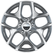 18-inch Satin Silver aluminum