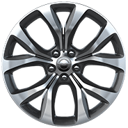 20-inch polished aluminum with Tech Grey pockets