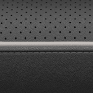 Nappa leather‑faced with perforated inserts – Black with Diesel Grey accent piping and stitching and embroidered S logo