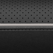 Nappa leather‑faced with perforated inserts – Black with Diesel Grey accent piping and stitching