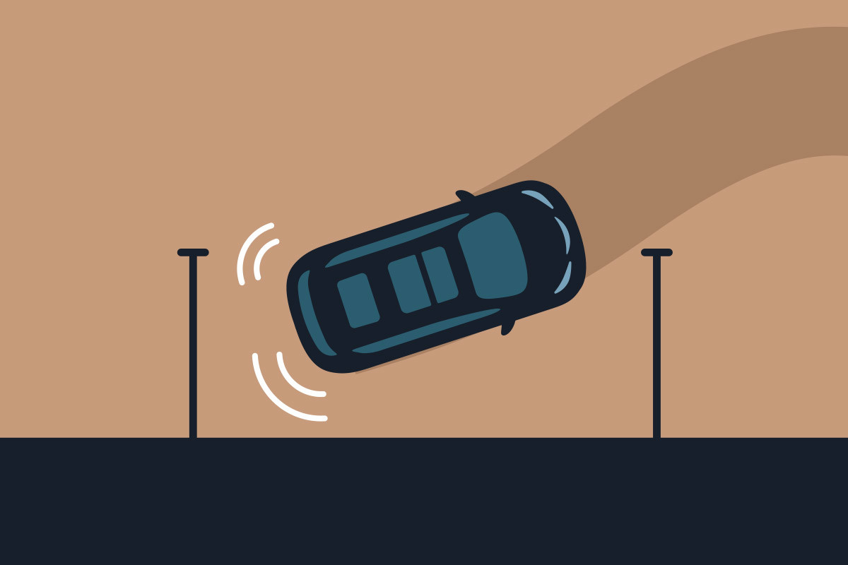 Drawing of explanation of the park assist system.