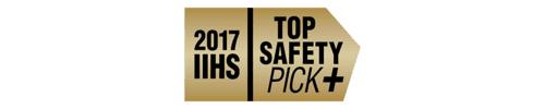 2017 IIHS Top Safety Pick + when equipped with optional front crash prevention and specific headlights