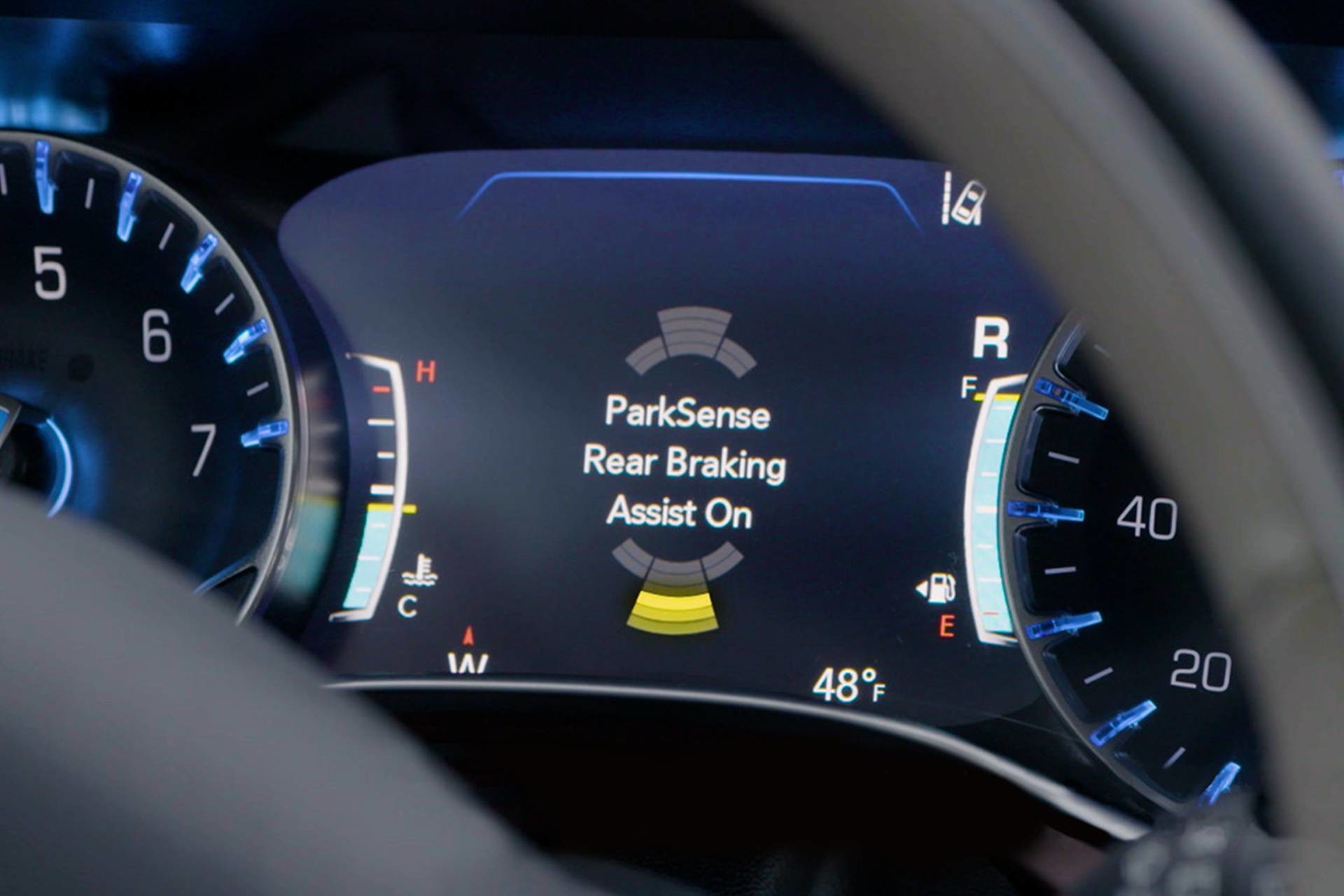 2019 Chrysler Pacifica Hybrid interior Park-Sense Rear Park Assist with Stop display