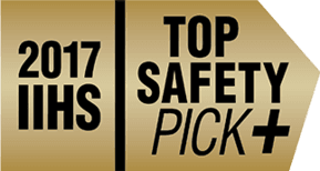 2017 IIHS Top Safety Pick + when equipped with optional front crash prevention and specific headlights
