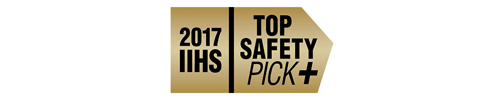 2017 IIHS Top Safety Pick + when equipped with optional front crash prevention and specific headlights