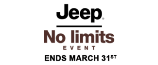 Jeep No Limits Event, ends March 31st