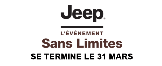Jeep l'événement sans limites, se termine le 31 mars