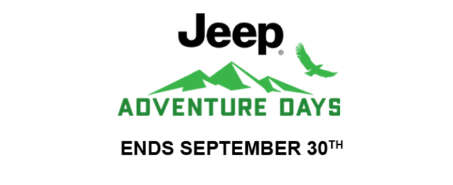 Jeep Adventure Days. Ends September 30th