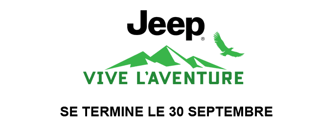 Jeep Vive L'aventure. Se termine le 30 septembre