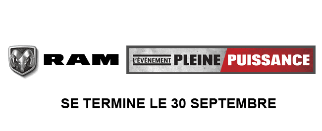 Ram L'événement Peine Puissance. Se termine le 30 septembre