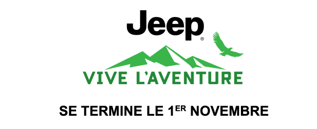 Jeep Vive L'aventure. Se termine le 1er novembre
