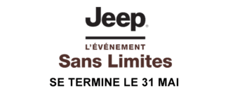 L'événement Jeep Sans Limites. Se termine le 31 mars