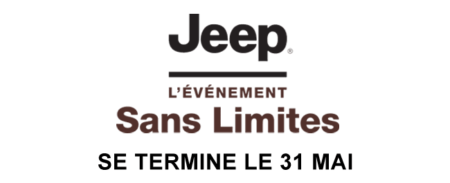L'événement Jeep Sans Limites. Se termine le 31 mars