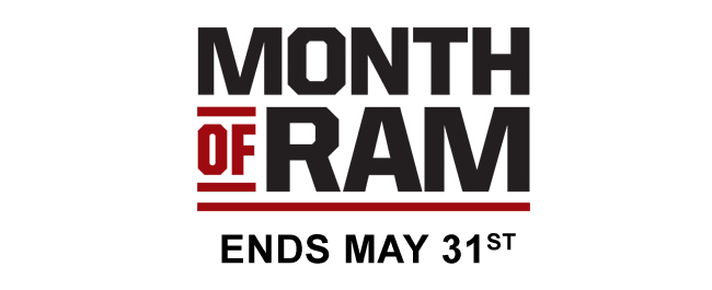 MONTH OF RAM. Ends May 31st