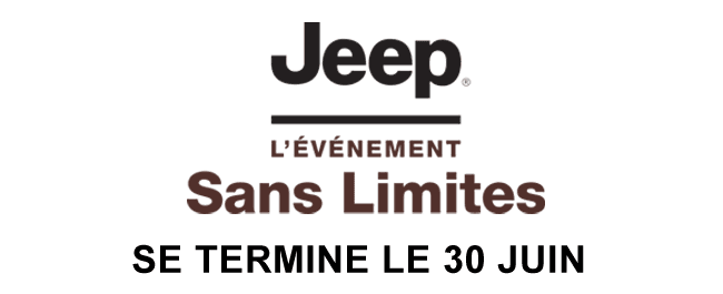 L'événement Jeep Sans Limites. Se termine le 30 juin