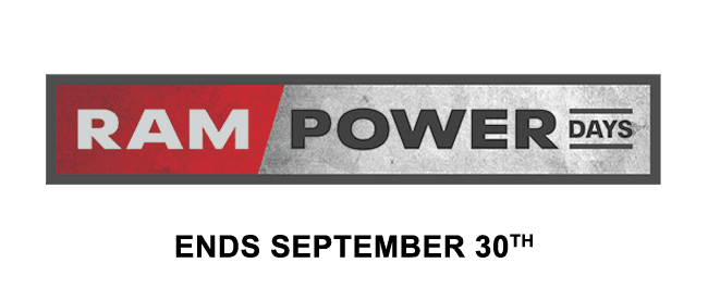 Ram Power Days. Ends September 30th