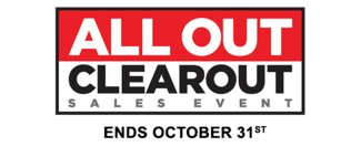 All Out Clearout Sales Event. Ends October 31st