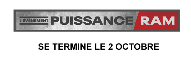 Ram l'événement pleine puissance Se termine le 2 octobre