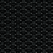 Tissu Ballistic II haute performance ADR - noir avec coutures contrastantes tungstène et emblème Demon brodé argent