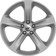 Roues de 20 pouces en aluminium charbon lustré