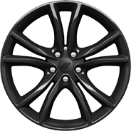 Roues de 20 pouces en aluminium noir brillant