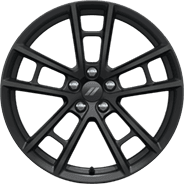 Roues de 20 x 9,5 po en aluminium forgé noir à faible brillance
