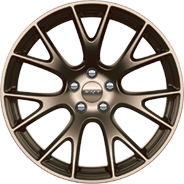 Roues de 20 x 9,5 po en aluminium forgé léger bronze foncé