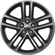 Roues de 19 x 7,5 po en aluminium peint avec creux foncés