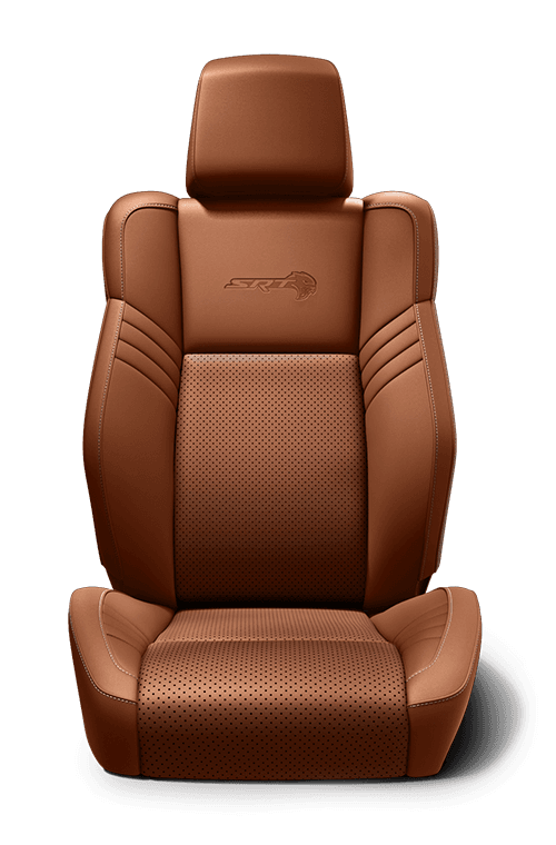 Laguna leather with perforated inserts - Sepia with Silver accent stitching