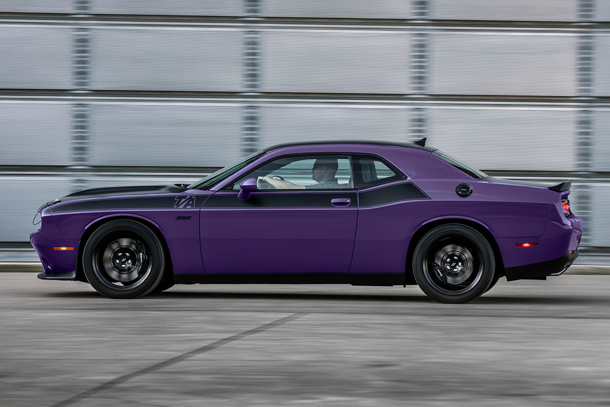 2019 Dodge Challenger crazy plum parked