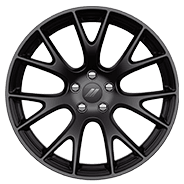 20 by 9.5-inch Low-Gloss Black forged aluminum
