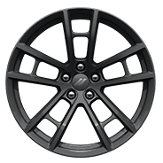 20 by 9.5-inch Low-Gloss Black forged aluminum