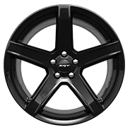 20 by 9.5-inch Low-Gloss Black 5-Deep lightweight forged aluminum