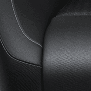 Tissu de performance – noir avec empiècements pied-de-poule et coutures contrastantes tungstène