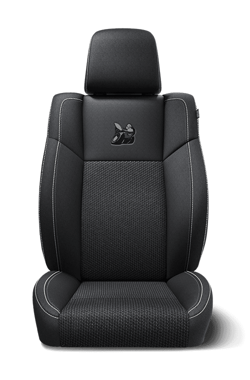 Performance cloth - Black with Houndstooth pattern inserts and Tungsten accent stitching