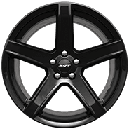 20 by 9.5-inch Low-Gloss Black 5-Deep lightweight forged aluminum