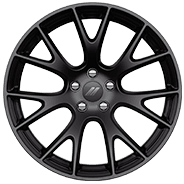20 by 9.5-inch Low-Gloss Black lightweight forged aluminum
